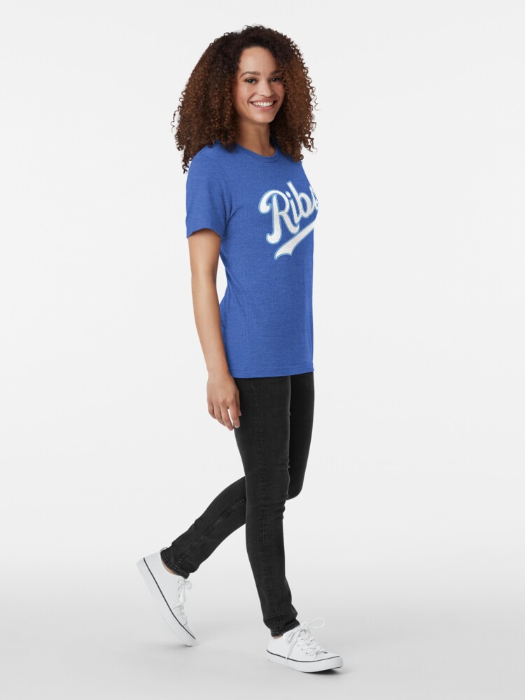 Alternate view of KC Ribs - Blue 2 Tri-blend T-Shirt