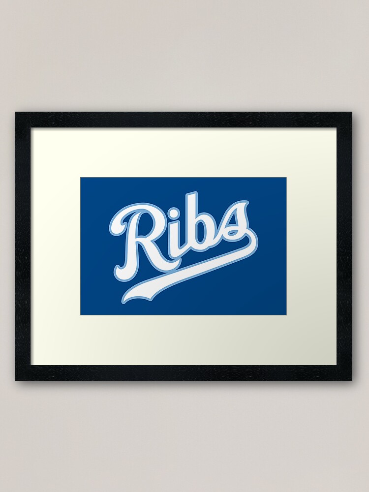 Alternate view of KC Ribs - Blue 2 Framed Art Print