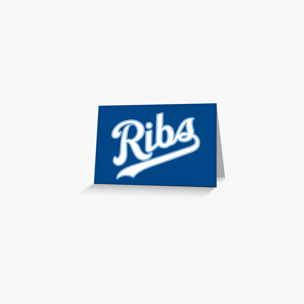 KC Ribs - Blue 2 Greeting Card