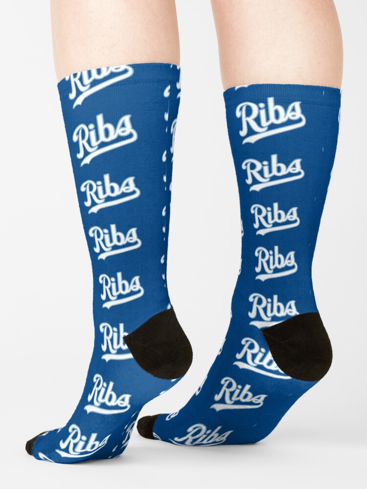 Alternate view of KC Ribs - Blue 2 Socks