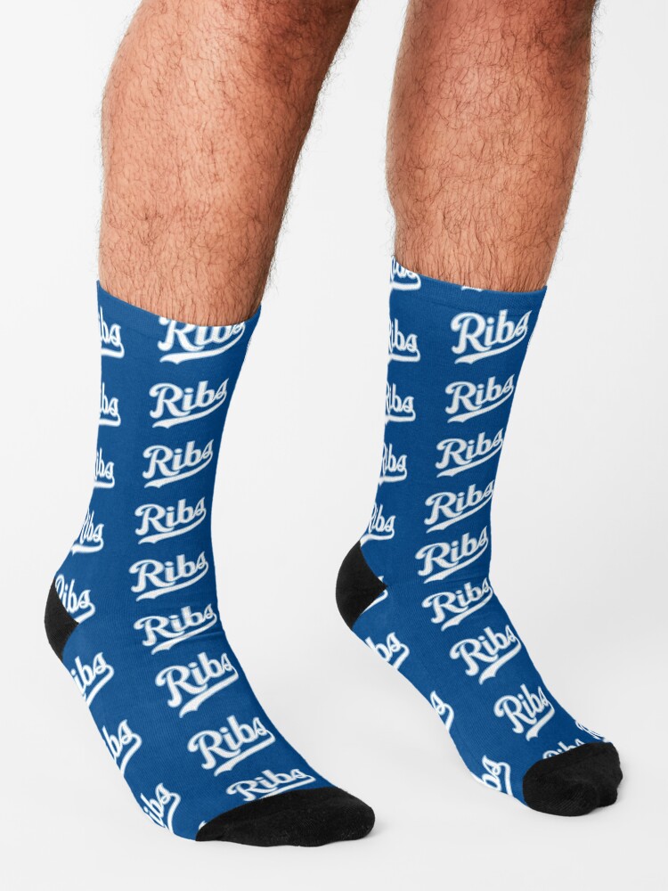 Alternate view of KC Ribs - Blue 2 Socks