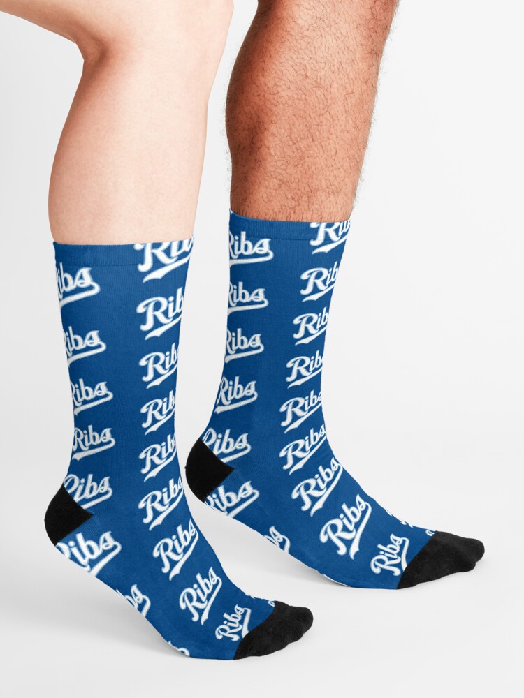 Alternate view of KC Ribs - Blue 2 Socks