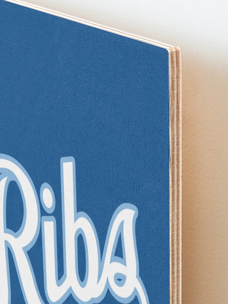Alternate view of KC Ribs - Blue 2 Mounted Print