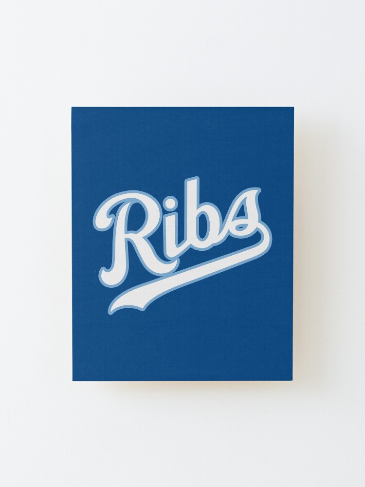 Alternate view of KC Ribs - Blue 2 Mounted Print