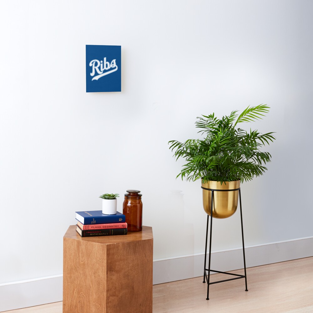 KC Ribs - Blue 2 Mounted Print