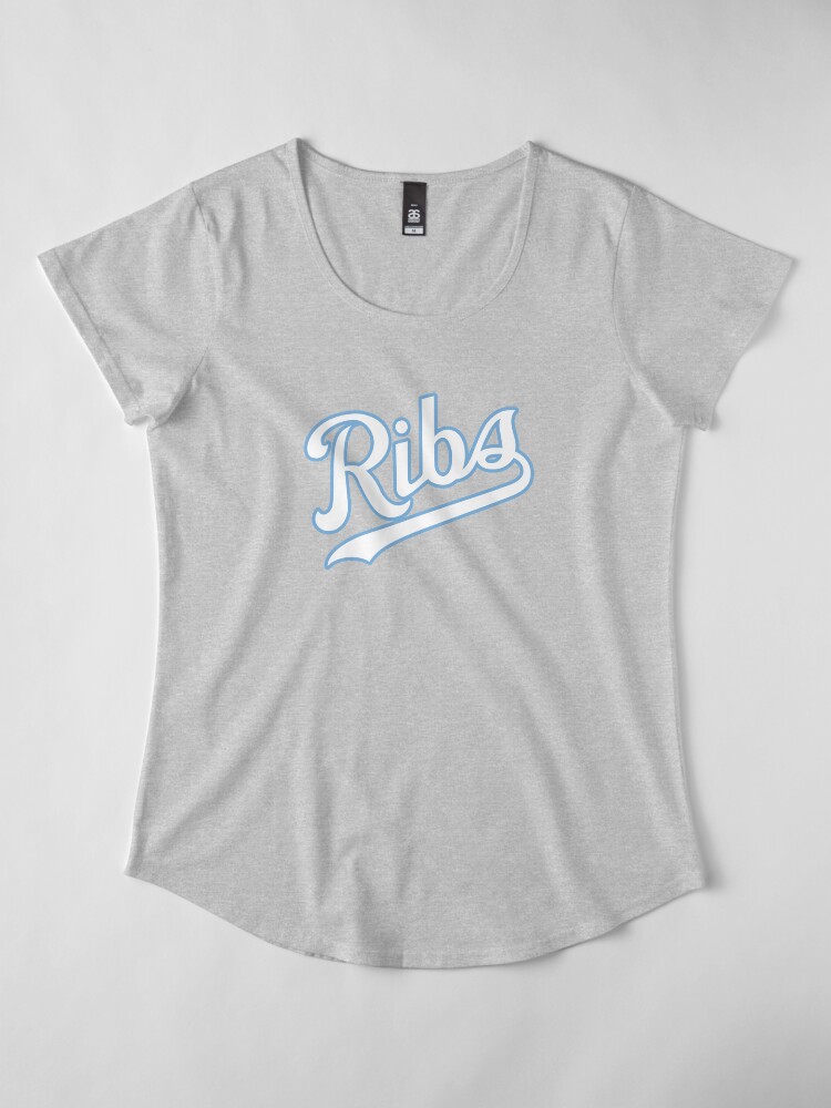 Alternate view of KC Ribs - Blue 2 Premium Scoop T-Shirt