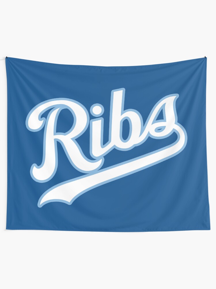 Alternate view of KC Ribs - Blue 2 Tapestry