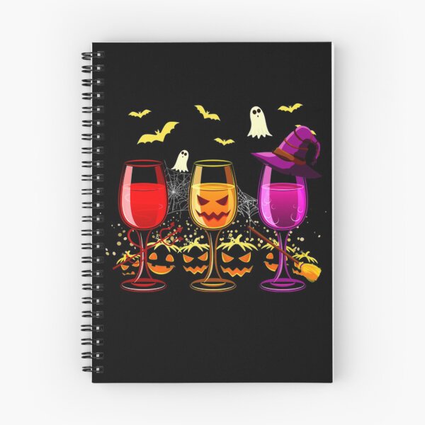 Item preview, Wine Glass Ghost Pumpkin Bat Halloween designed and sold by RussellRoss.