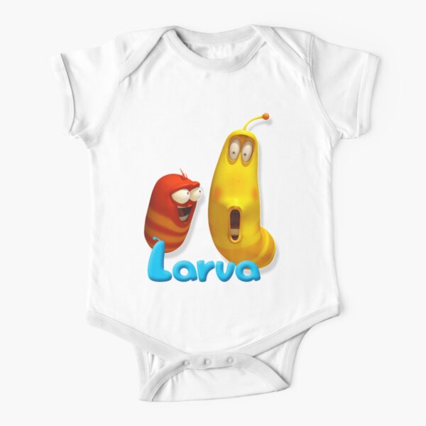 Twolarp Red Yellow Larva also known as Larvae TV 2020 Short Sleeve Baby One-Piece