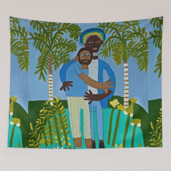 Item preview, Rasta man Hug Zionart Zion Levy Stewart designed and sold by Zion Levy Stewart.