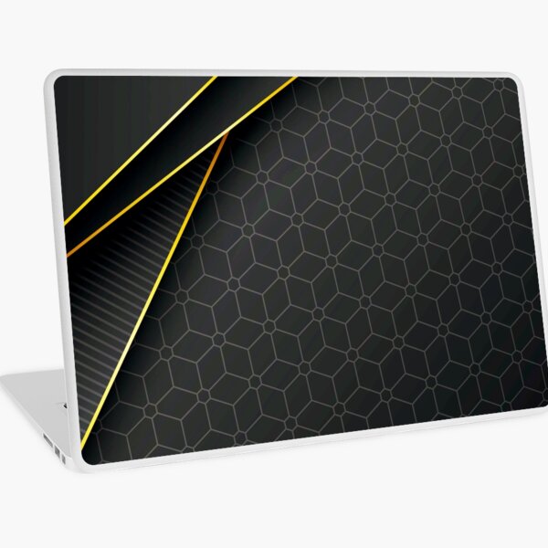Dark Grey Elegant geometric background Laptop Skin