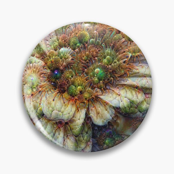 Item preview, 082320dd12 Zinnia with fractal modulations and many iterations of Deep Dream feedback.  designed and sold by Campbell Gallery.