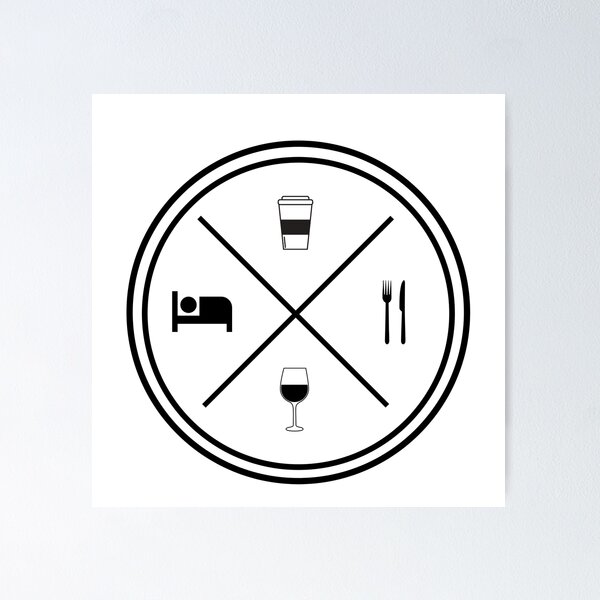 Item preview, Coffee Eating Drinking Sleeping designed and sold by RoJor.