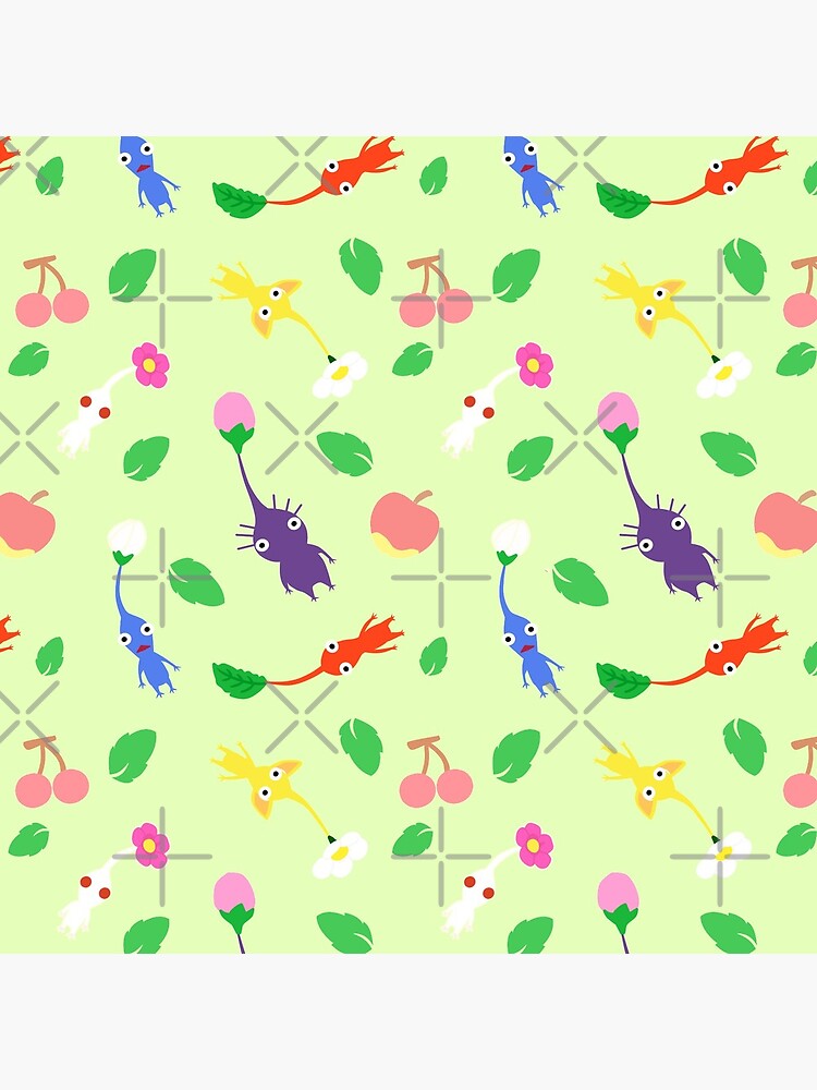 Thumbnail 5 of 5, Coasters (Set of 4), cute pikmin pattern designed and sold by Mkawaii.