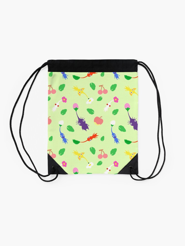 Alternate view of cute pikmin pattern Drawstring Bag