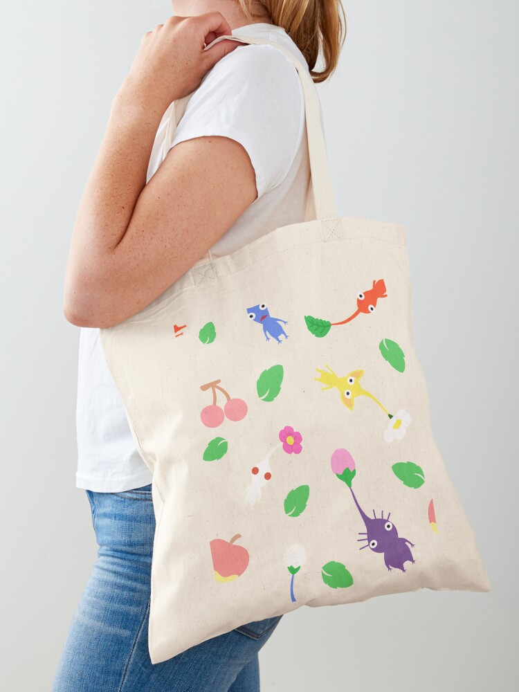 Thumbnail 1 of 5, Tote Bag, cute pikmin pattern designed and sold by Mkawaii.