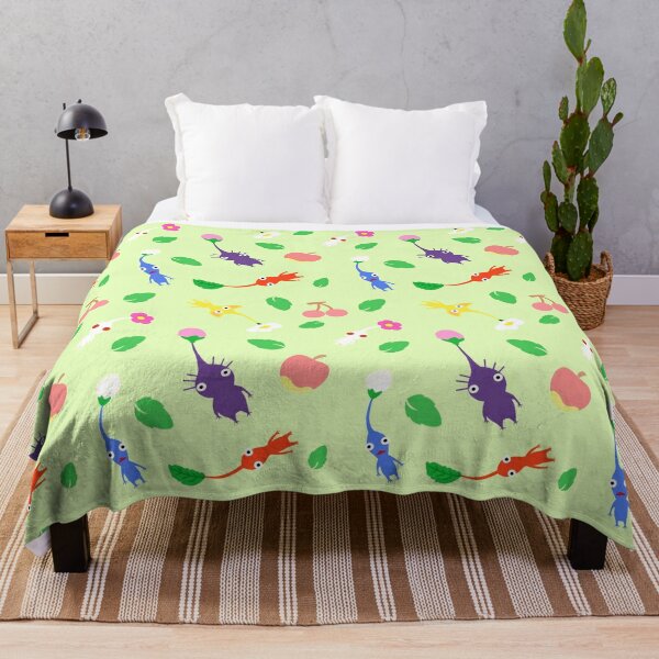 cute pikmin pattern Throw Blanket