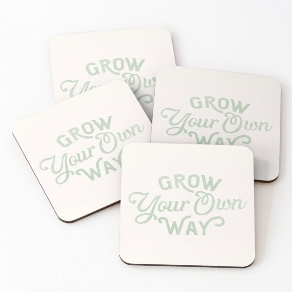 Item preview, "Grow Your Own Way" Cute Typography Art Design designed and sold by The Whiskey Ginger Design Shop.