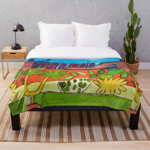 Item preview, Mexican Garden Courtyard Zionart Zion Levy Stewart Artist designed and sold by Zion Levy Stewart.