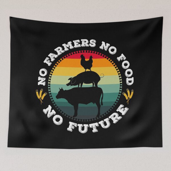 Item preview, No Farmers No Food No Future Graphic Design designed and sold by PlusAdore.