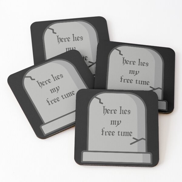 Item preview, Here Lies My Free Time tombstone designed and sold by quiet-charm.