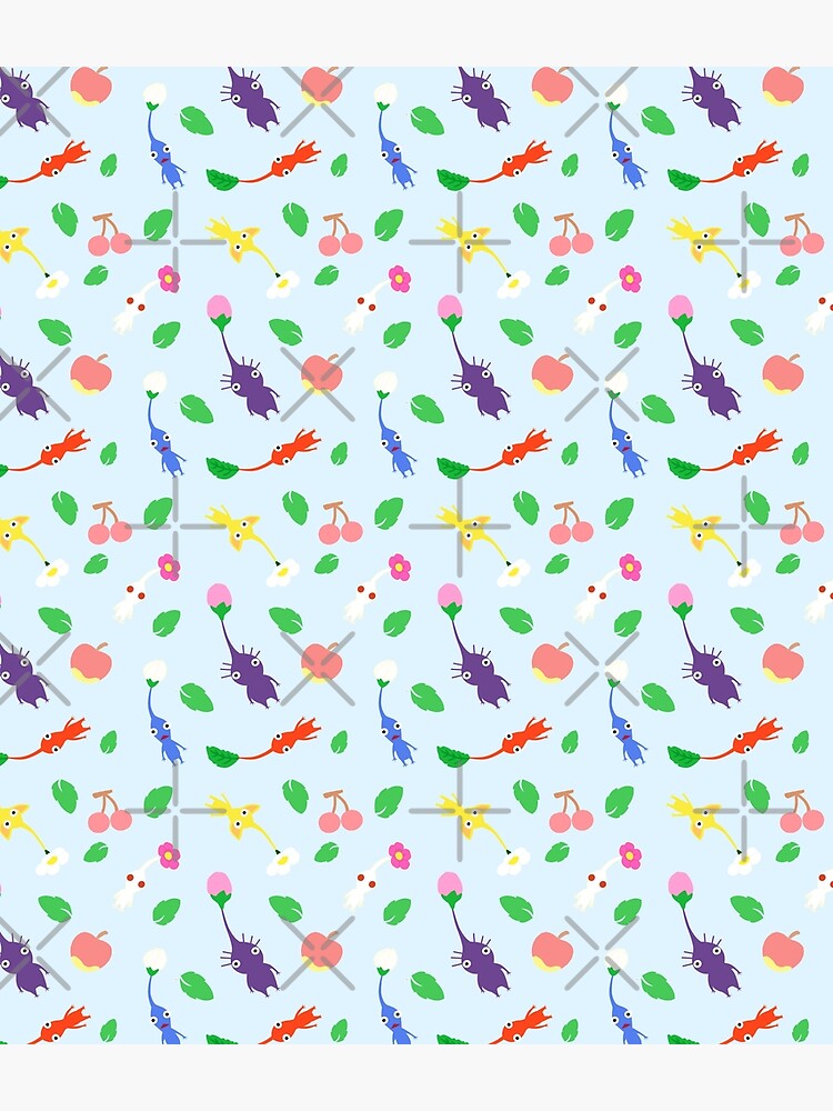 cute pikmin pattern blue by Mkawaii