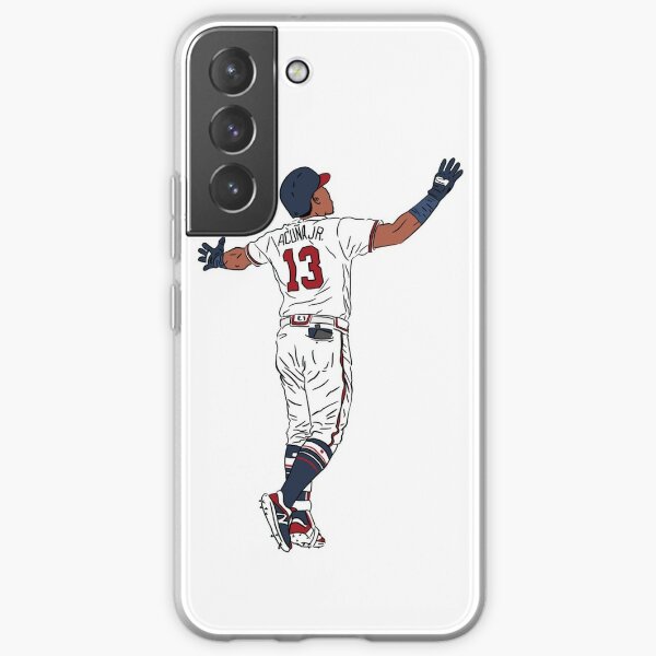 Ronald Acuna Jr. #13, Cristian Pache and Adam Duvall of the