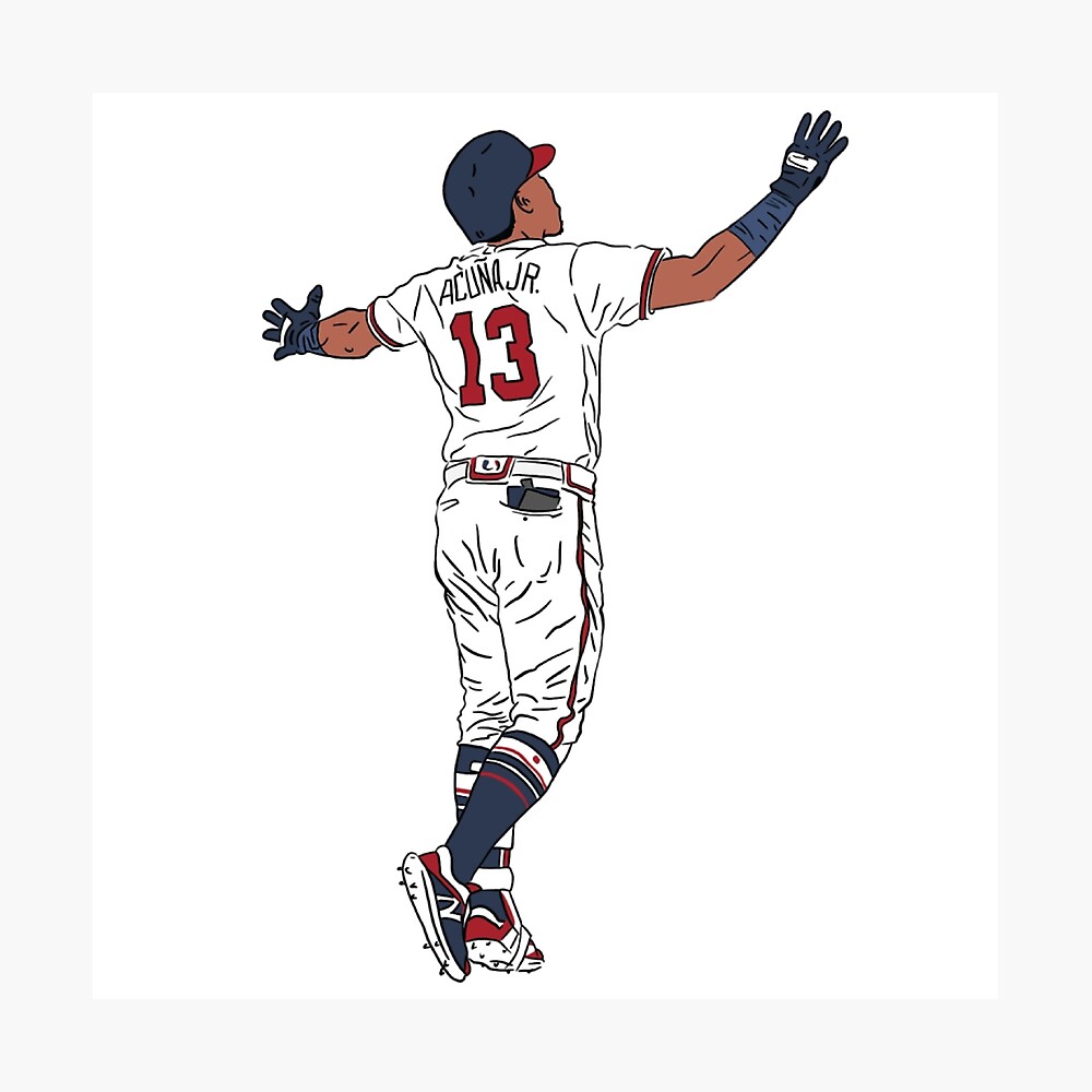 Ronald Acuña Jr/Ozzie Albies Celebration of Brothers Colored Pencil  Drawing Print #d to 300