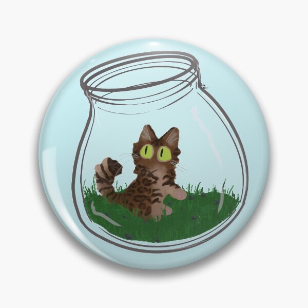 Item preview, Bengal Cat in glass bottle designed and sold by Salem Scribbles.