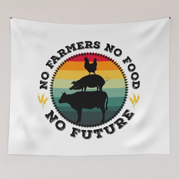 Item preview, No Farmers No Food No Future Graphic Design designed and sold by PlusAdore.