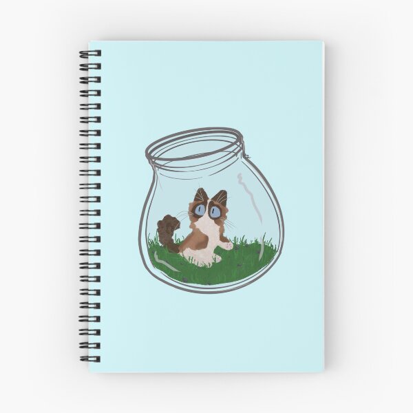 Item preview, Snowshoe Cat in glass bottle designed and sold by Salem Scribbles.
