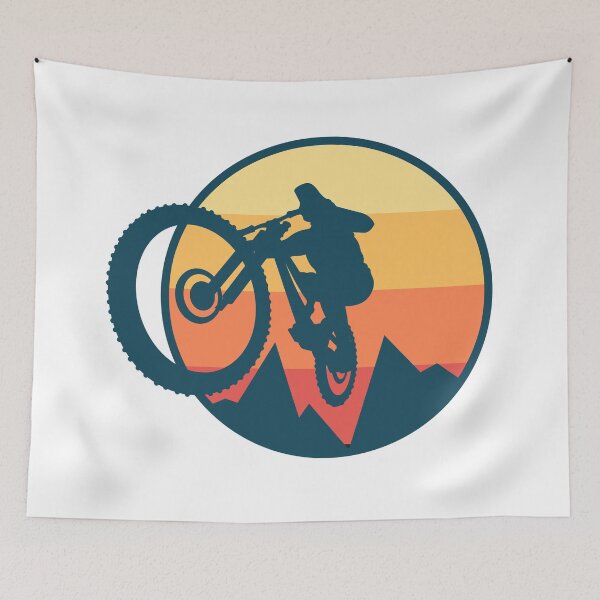 Item preview, Mountain Bike into the Sunset designed and sold by LivingItFunky.