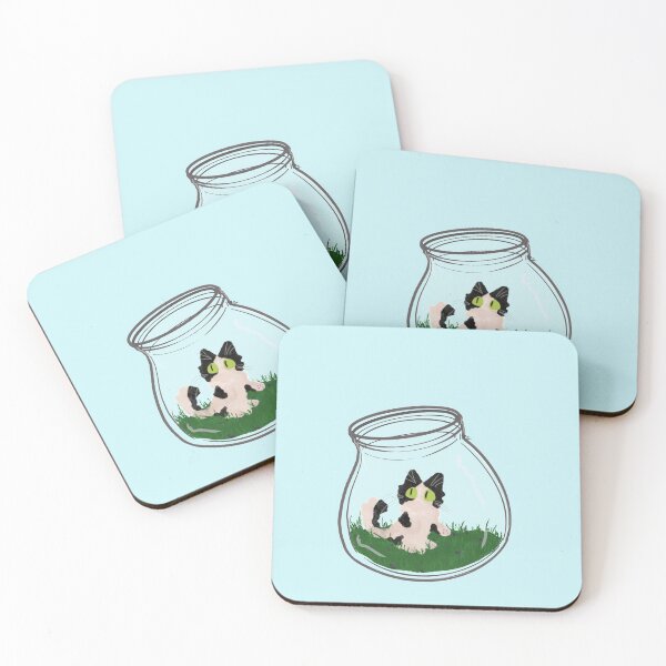 Item preview, Japanese bobtail Cat in glass bottle designed and sold by Salem Scribbles.