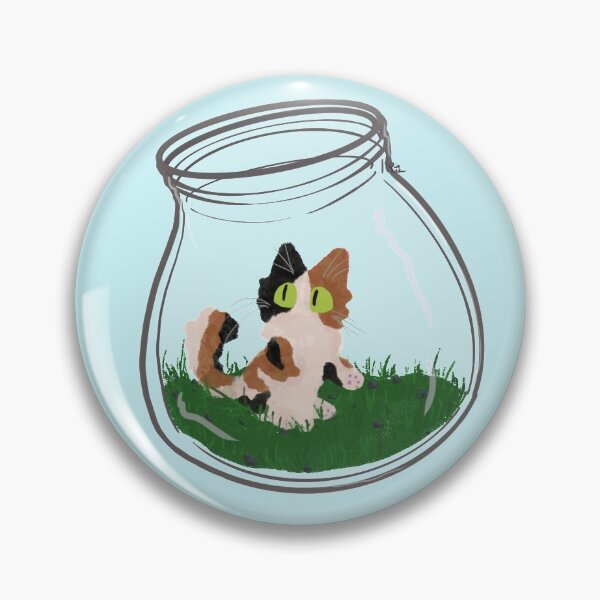 Item preview, Japanese bobtail Cat or calico in glass bottle designed and sold by Salem Scribbles.