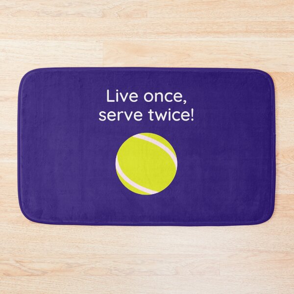 Item preview, Live Once Serve Twice Tennis Ball Indigo Background designed and sold by Right Meow  Designs.