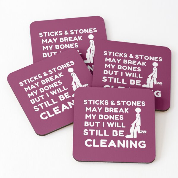 Item preview, Sticks and Stones Cleaning Business Housekeeping Humor designed and sold by SavvyCleaner.