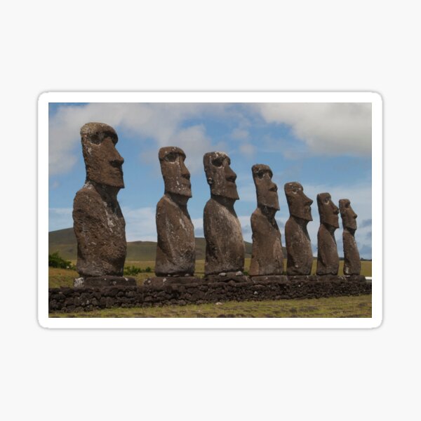 MOAI - Emoji - Easter Island - Rapa Nui - Sticker Magnet for Sale by  westprintdesign