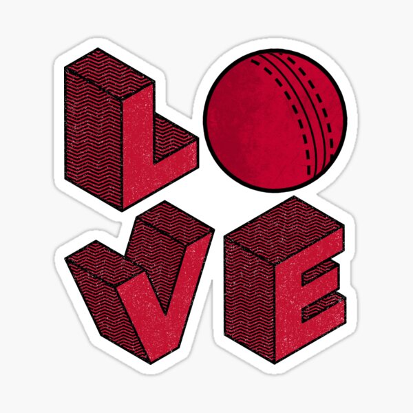 I Love Cricket - Custom T-Shirt Sticker