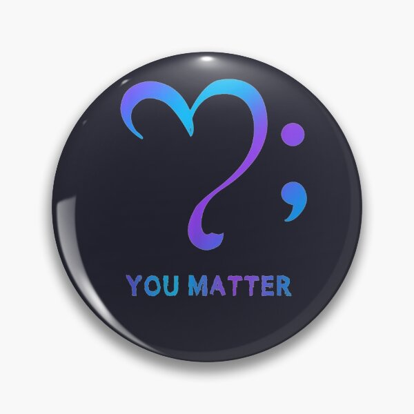 Item preview, Suicide prevention awareness heart semicolon designed and sold by linhkaphung.
