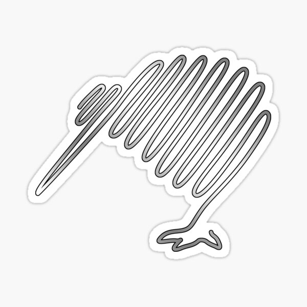 Abstract kiwi Sticker
