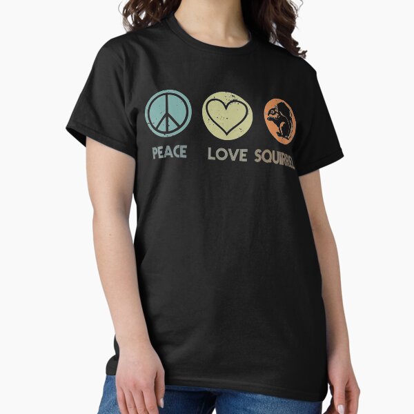 Vista previa del artículo con la obra «Amante de la ardilla divertida de la ardilla del amor de la paz del vintage», diseñado y vendido por PanXuegang.