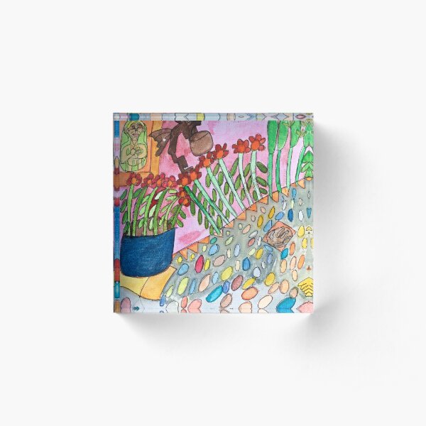 Mexican Garden Zionart Zion Levy Stewart Acrylic Block