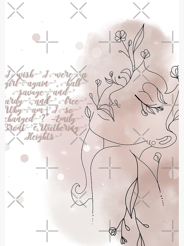 Thumbnail 3 of 3, Journal, Emily Bronte Wuthering Heights Quote designed and sold by Dollfacedesign.