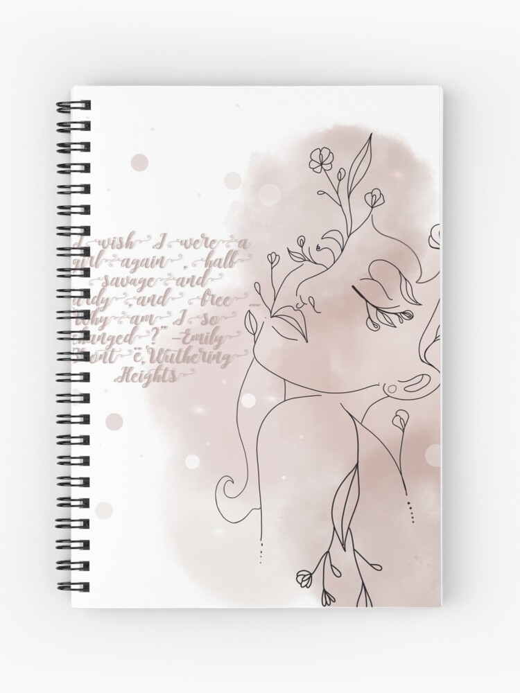 Thumbnail 1 of 3, Journal, Emily Bronte Wuthering Heights Quote designed and sold by Dollfacedesign.