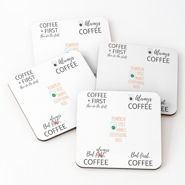 Item preview, Coffee sticker pack, coffee first, pumpkin spice designed and sold by VondasCreations.