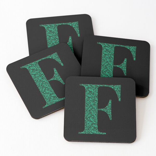 Item preview, Letter F Emerald Dark Green Glitter Effect Alphabet designed and sold by Sour Soul.