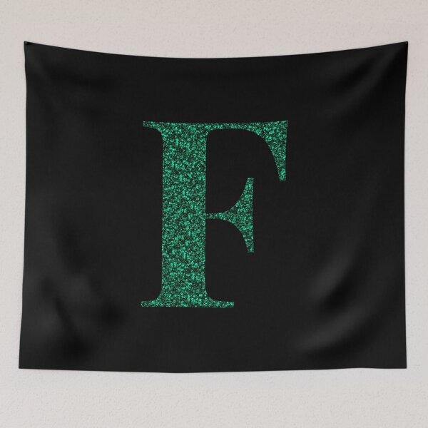 Item preview, Letter F Emerald Dark Green Glitter Effect Alphabet designed and sold by Sour Soul.