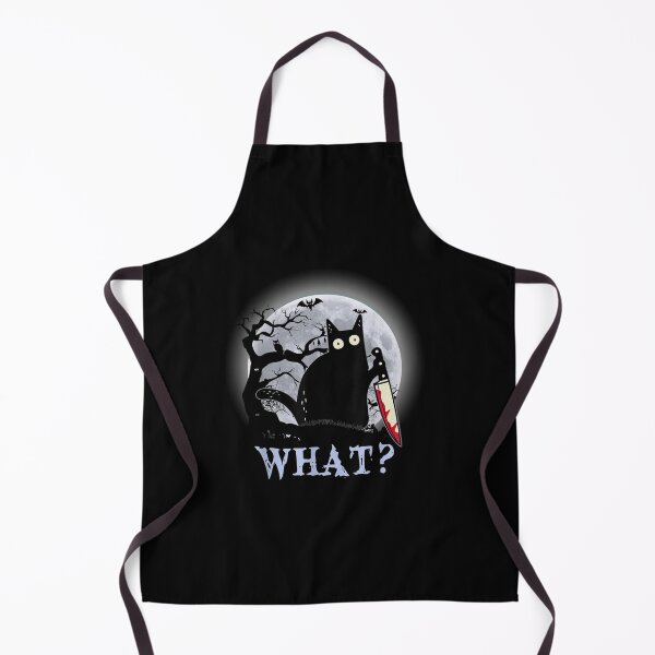 Item preview, Cat What_ Murderous Black Cat With Knife Halloween designed and sold by JoanneHughes.