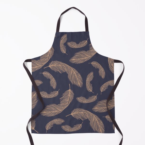 Item preview, Brass feathers on space cadet blue designed and sold by Silver-bee.