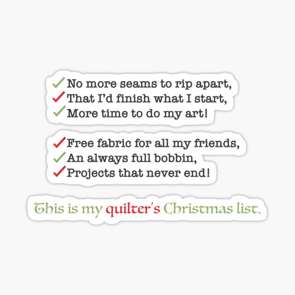 Item preview, Quilter's Christmas List designed and sold by bbpatterns.
